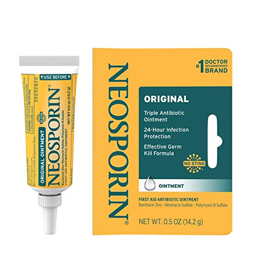 Neosporin Original Antibiotic Ointment, 24-Hour Infection Prevention for Minor Wound, .5 oz